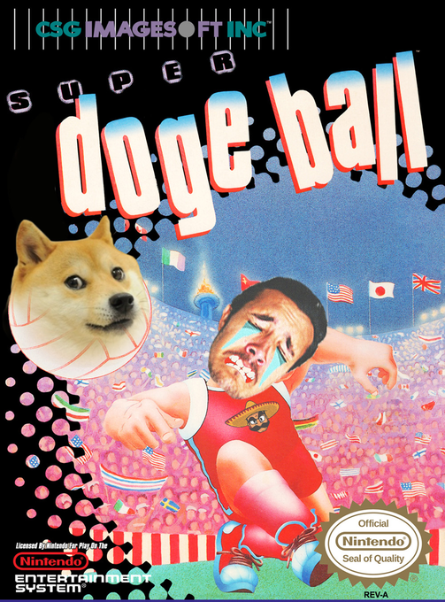 Super Dodge Ball parody cover