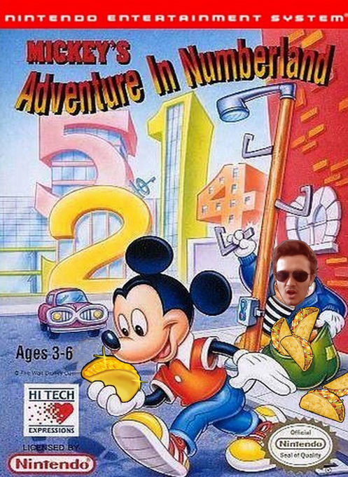 Mickey's Adventures in Numberland parody cover