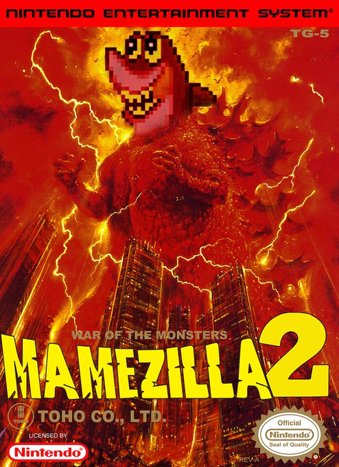 Godzilla 2: War of the Monsters parody cover