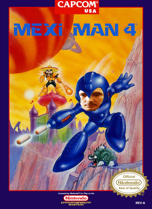 Mega Man 4 parody cover