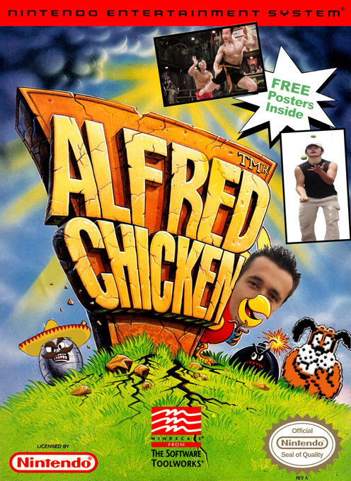 Alfred Chicken parody cover