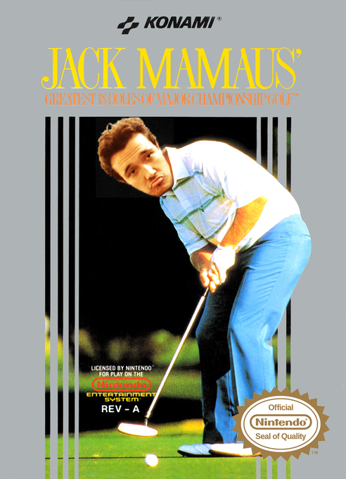 Jack Nicklaus' Greatest 18 Holes of Major Championship Golf parody cover