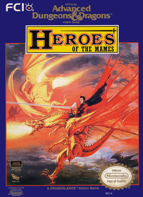 Advanced Dungeons & Dragons: Heroes of the Lance parody cover