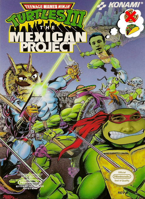 Teenage Mutant Ninja Turtles III: The Manhattan Project parody cover