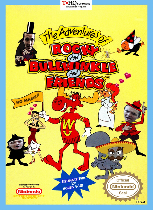 The Adventures of Rocky and Bullwinkle and Friends parody cover