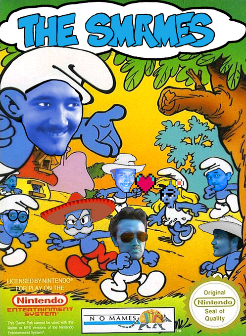 The Smurfs (PAL) parody cover