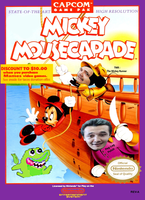 Mickey Mousecapade parody cover