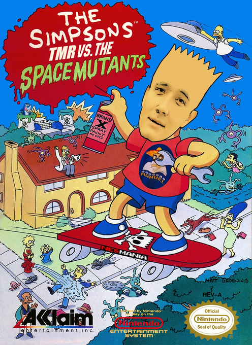 The Simpsons: Bart vs. the Space Mutants parody cover