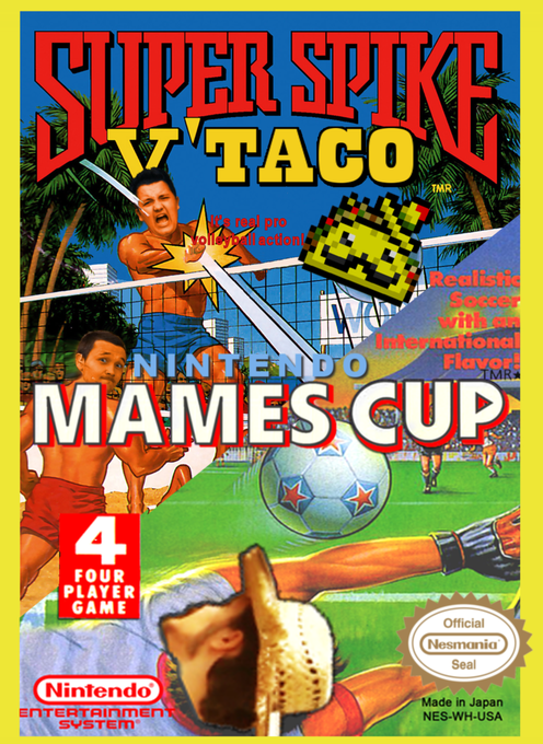 Super Spike V'Ball/Nintendo World Cup parody cover