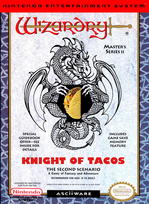 Wizardry II: The Knight of Diamonds parody cover