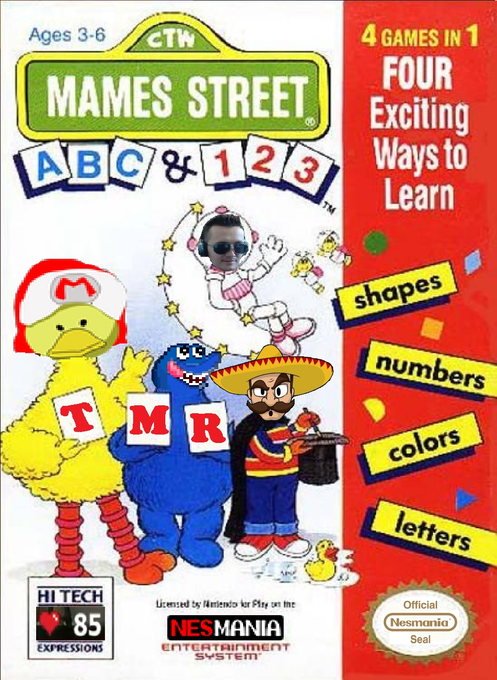 Sesame Street: 1-2-3/A-B-C parody cover