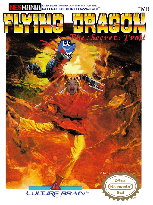 Flying Dragon: The Secret Scroll parody cover