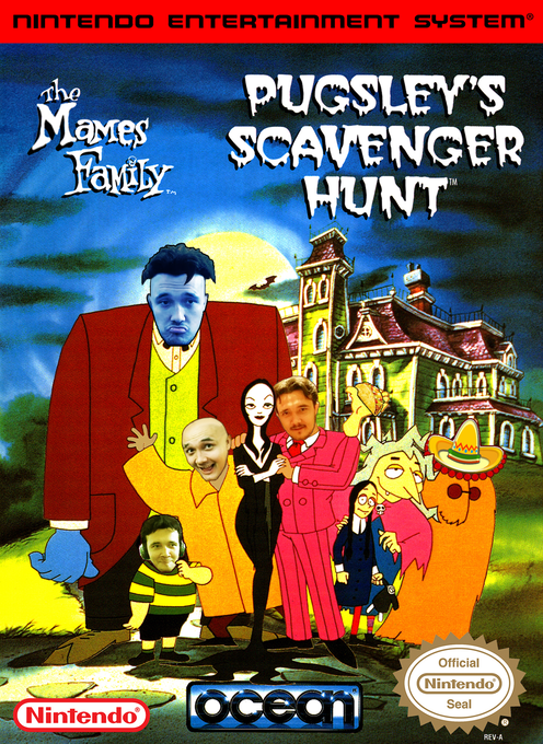 The Addams Family: Pugsley's Scavenger Hunt parody cover