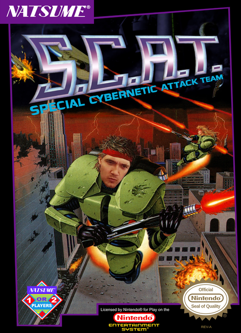 S.C.A.T.: Special Cybernetic Attack Team parody cover