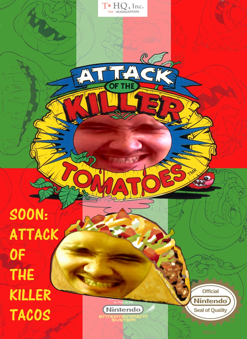 Attack of the Killer Tomatoes parody cover