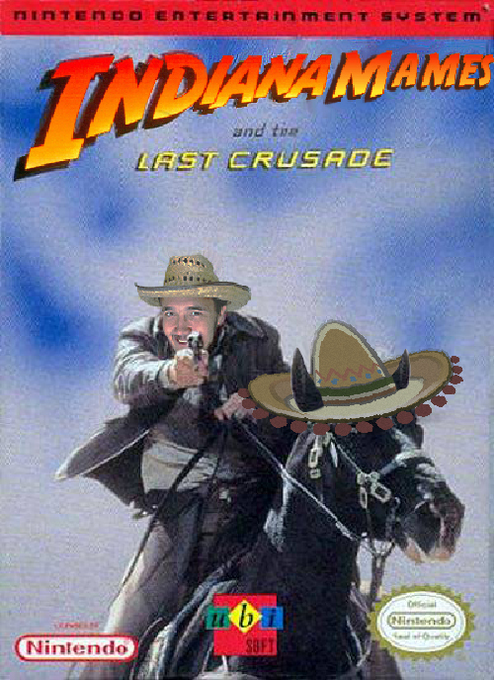 Indiana Jones and the Last Crusade (Ubisoft-1993) parody cover