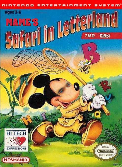 Mickey's Safari in Letterland parody cover