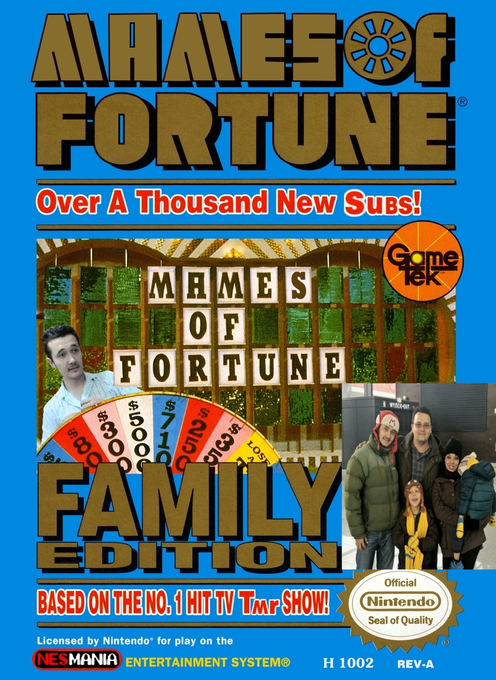 Wheel of Fortune Family Edition parody cover