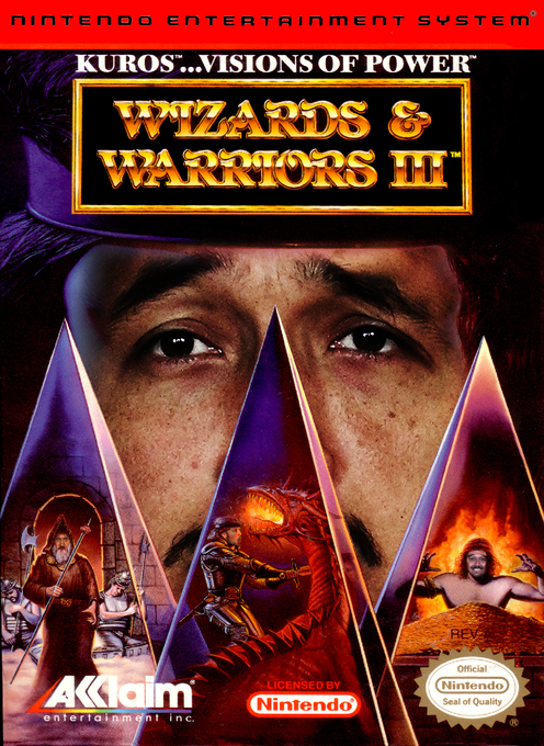 Wizards & Warriors III: Kuros: Visions of Power parody cover